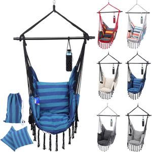 Miadomodo Hangstoel - Hangnest - Hangmatstoel - Voor Binnen en Buiten - Belastbaar tot 150 kg - Blauw