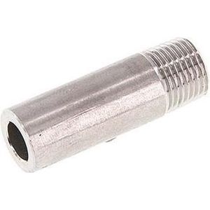 R 4'' Buitendraad x 114.3mm RVS Pijpnippel met Las uiteinde 20 Bar DIN 2982 - 80mm - FL2S-MS-ST-400R-114P3-80L