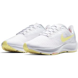 Nike Hardlopen Schoenen Sportschoenen Dames - White / LT Zitron - Bright Mango - Maat 42