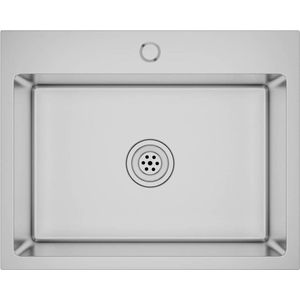 vidaXL Roestvrij Stalen Gootsteen - Zilver - 55x44x20 cm Spoelbak - Keukengerei - Inox Spoelbak - Gootsteen - Wastafel