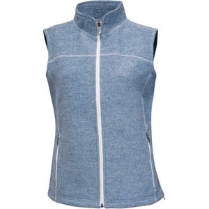 Ivanhoe dames wollen vest Beata Faded Denim - Blauw