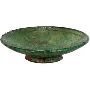 Groen Tamegroute schaal plat 30cm