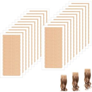 Allecto Plus - 240 Stuks Zelfklevende Haarverlengingstapes - Dubbelzijdige Haartape - Schoonheidshulpmiddelen - Geel Kleur