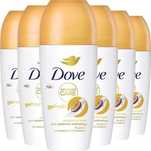 Dove Advanced Care Go Fresh Anti-Transpirant Deodorant Roller - Passion Fruit - 6 x 50 ml - Voordeelverpakking