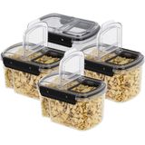 HI - Voorraadbus - Transparant - 1700 ml - 6x - Met Deksel