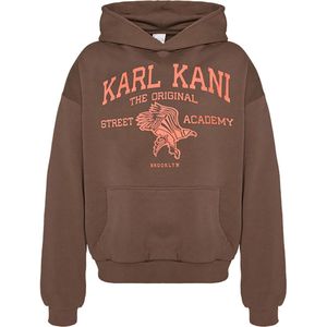 Karl Kani - Street Academy - Sweatshirt - Donkerbruin - Met Capuchon
