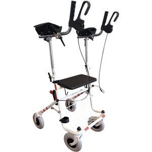 Premis - Provo - Rollator - Wit - Max. gebruikersgewicht 120 kg - In hoogte verstelbare onderarmschalen