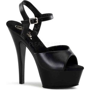 Pleaser - KISS-209 Sandaal met enkelband - US 6 - 36 Shoes - Zwart