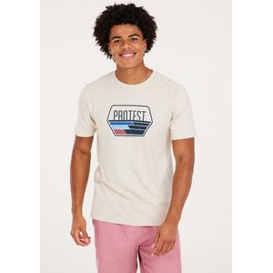 Protest Prtstan – T shirt Heren – Korte mouwen – Ronde hals – Kitoffwhite