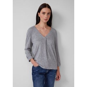 T-shirt - Gemêleerd - V-hals - 3/4-mouwen - Jersey