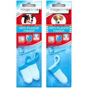 Bogadent Anti-Plaque Finger - Hond - Tandendoekje/borstel voor volwassen hond