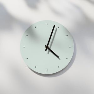 Horae Clock Round 240 mm - Mintcream White - Black