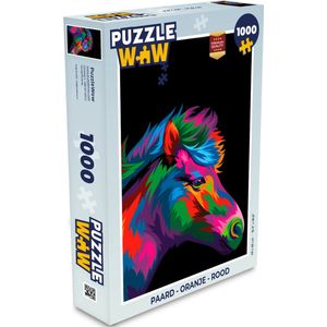 Puzzel Paard - Oranje - Rood - Meisjes - Kinderen - Meiden - Legpuzzel - Puzzel 1000 stukjes volwassenen