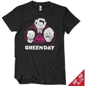 Green Day T-Shirt Skulls Big & Tall T-Shirt WMX-1-GDAY009-H85-3 Black-4XL