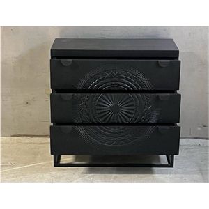 Cabinet carving 3-draw. black