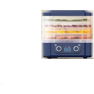 Voedseldroger - Dehydrator - Digitale Timer - Temperatuurregeling voor Fruit - Groente - Vlees - Vis - 5 Laags - Blauw