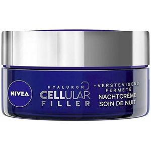 NIVEA - Nachtcrème - CELLular Expert Filler Anti-Veroudering - Voor alle huidtypes - Met Hyaluronzuur & Foliumzuur - Anti-Rimpel & Hydraterend - 50 ml - 1 stuk