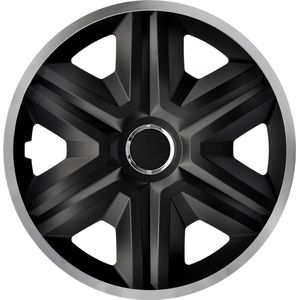 NRM FAST LUX - wieldoppen 15"" - Set van 4 stuks - zilver en grafiet