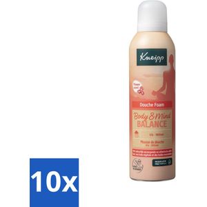 10 x Kneipp - Douche schuim - Body & Mind Balance - Iris & Vetiver - 200 ml - Natuurlijke Ingrediënten - Vegan - Huidverzorging - Kneipp