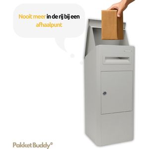 PakketBuddy - Easydrop™ - Kiezelgrijs - Pakketbrievenbus - Vrijstaand - Waterdicht en Weerbestendig