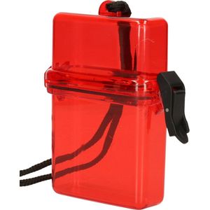 Gerimport opbergbox waterdicht - rood - kleine opberger - 8 x 3 x 11 cm - geldkoker