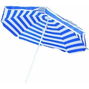 Benson Strandparasol - Parasol - Wit/Blauw Print - 160 cm