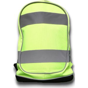 Reflecterende rugzak, schooltas geel voor kinderen - geel - reflecterende strepen - hoge zichtbaarheid