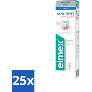 Elmex – Tandpasta – Sensitive Plus Gum Care White – 75 ml - Bulkverpakking - 25 stuks