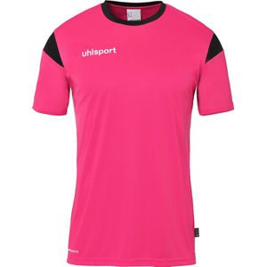 Uhlsport Squad 27 Shirt Korte Mouw Heren - Roze / Zwart | Maat: 2XL