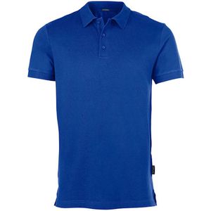 HRM - Herenpoloshirt - Fijngemêleerd - 100% Katoen - Ton-sur-ton 3-knoopsluiting
