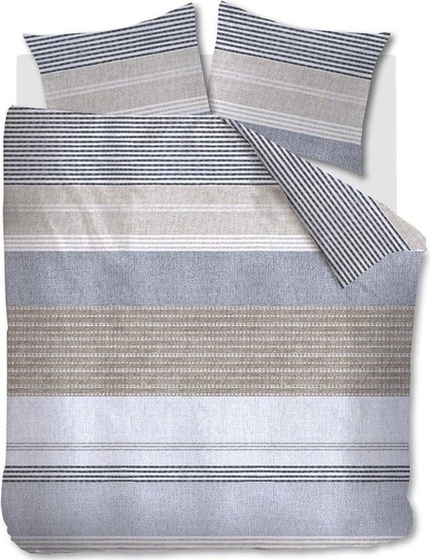 Ariadne at Home Stitches dekbedovertrek - Eenpersoons - 140x200/220 - Grijs