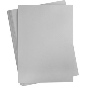 Gekleurd Karton, A2, 420x594 mm, 180 gr, grijs, 100 vel/ 1 doos | Knutselpapier | Knutselkarton