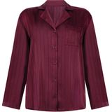 Hunkemöller Satijnen jasje met krijtstrepen Paars XS