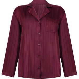 Hunkemöller Satijnen jasje met krijtstrepen Paars XS