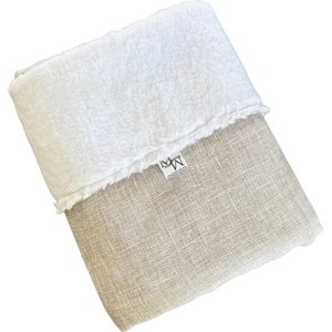 Mauties Mama - Wiegdeken - Linnen Teddy - 100% katoen (70 x 100cm) - Handgemaakt in Nederland