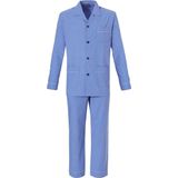 Robson Heren pyjama katoen knoopsluiting Martin  - 52  - Blauw