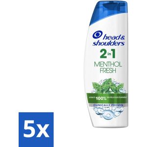 Head & Shoulders - 2in1 Anti-Roos Shampoo & Conditioner - Menthol Fresh - 270 ml - Bulkverpakking - 5 stuks
