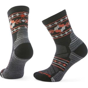 Smartwool - Hike Light Cush Floral Mid Crew - Wandelsokken - Grijs - 54% Wol, 44% Polyamide, 2% Elastaan
