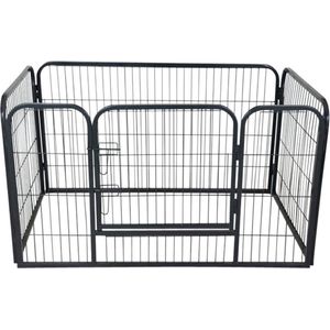 Dollux - Puppyren - Hondenren - Kennel - 125 x 80 x 70 cm – 4-delig - Met Deur - Dierenren