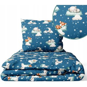 Kinderbeddengoed 120x90cm 2-delig met rits - Katoen