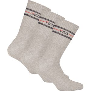 Fila - Lifestyle Plain Socks - Grijs - 3 Paar Huissokken