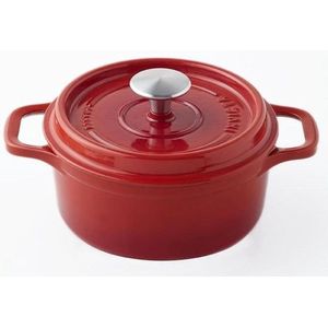 INVICTA Ronde cocotte - � 18 cm - Robijn - Alle warmtebronnen inclusief inductie