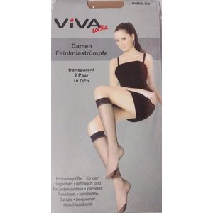 Pantysok - 2 paar Kniekousjes 10 denier - Beige