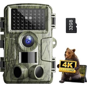 Vitdipy - Professionele Wildcamera met Nachtzicht - Wildcamera voor Buiten - Met scherm - Incl. 32 GB SD kaart - 4K Ultra HD - 20MP - Buiten Camera - Wildlife Camera - Waterdicht
