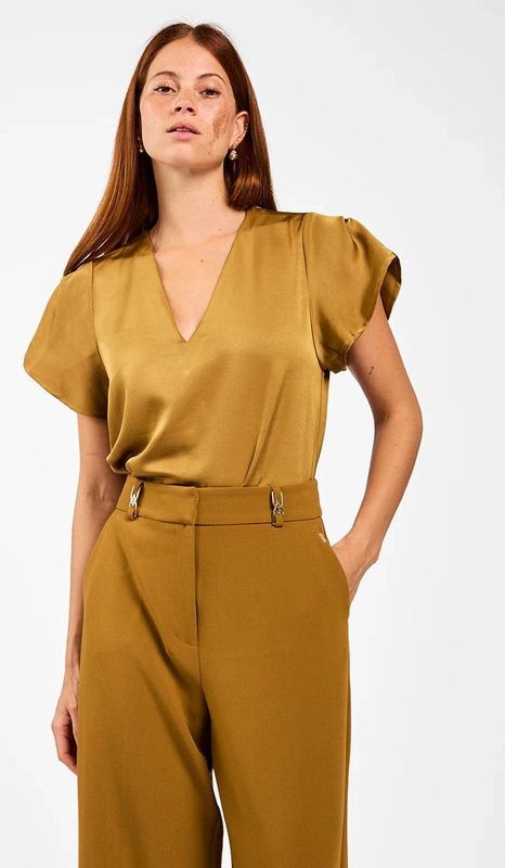 Aaiko - Minny PES 514 - Ecru Top - Dames - Overhemden