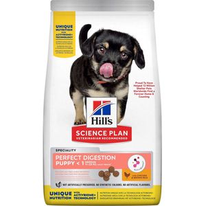 Hill's Perfect Digestion Medium Puppyvoer met Kip & bruine Rijst 2.5 kg