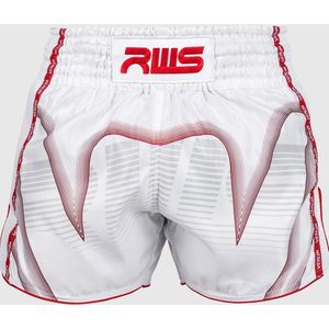 RWS x Venum Muay Thai Kickboxing Short Wit Rood XS - Kids 7/8 Jaar | Jeans maat 26