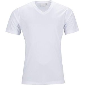 Fusible Systems - Heren Actief James and Nicholson T-Shirt met V-Hals (Wit)