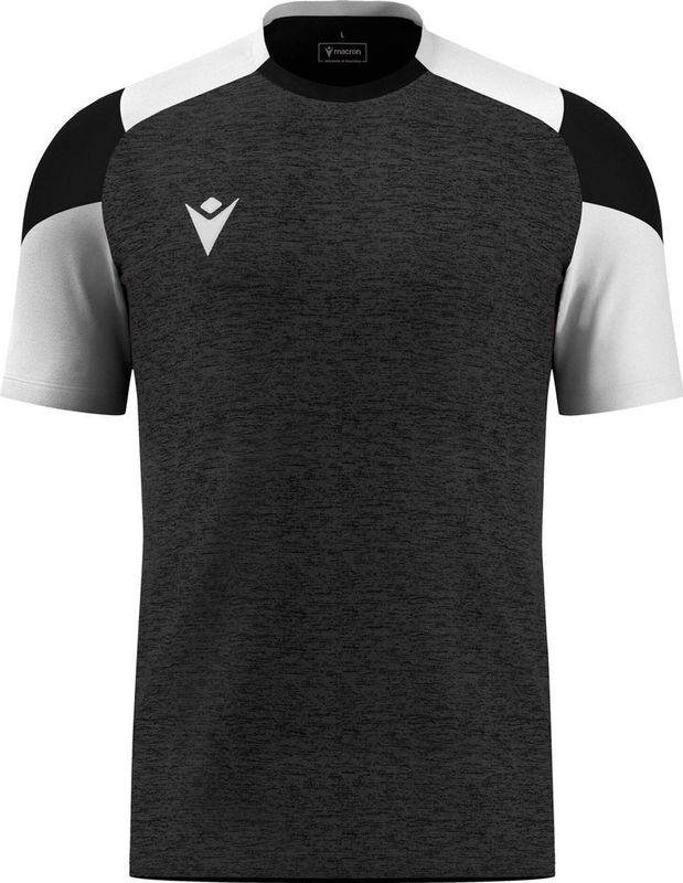 Macron - Glory Golem - Sportshirt - Zwart/Wit - Korte Mouw - Kinderen