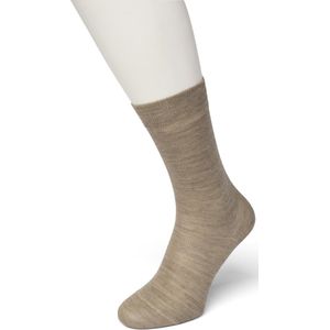 Bonnie Doon Wol/Katoen Sok Taupe Dames maat 39/42 - Buitenkant 70% Fijne Wol - Binnenkant Katoen - Niet irriterend - Heerlijk warm - Gladde Naden - Zeer Comfortabel - Wollen sokken - Taupe Gemeleerd - Licht Bruin - Taupe Heather - BD631402.376